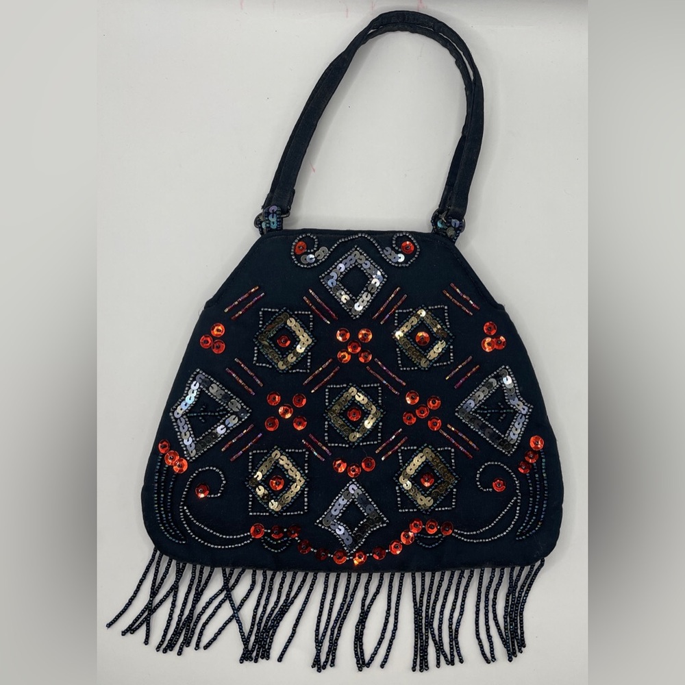 Embellished Black Handbag Olga Berg